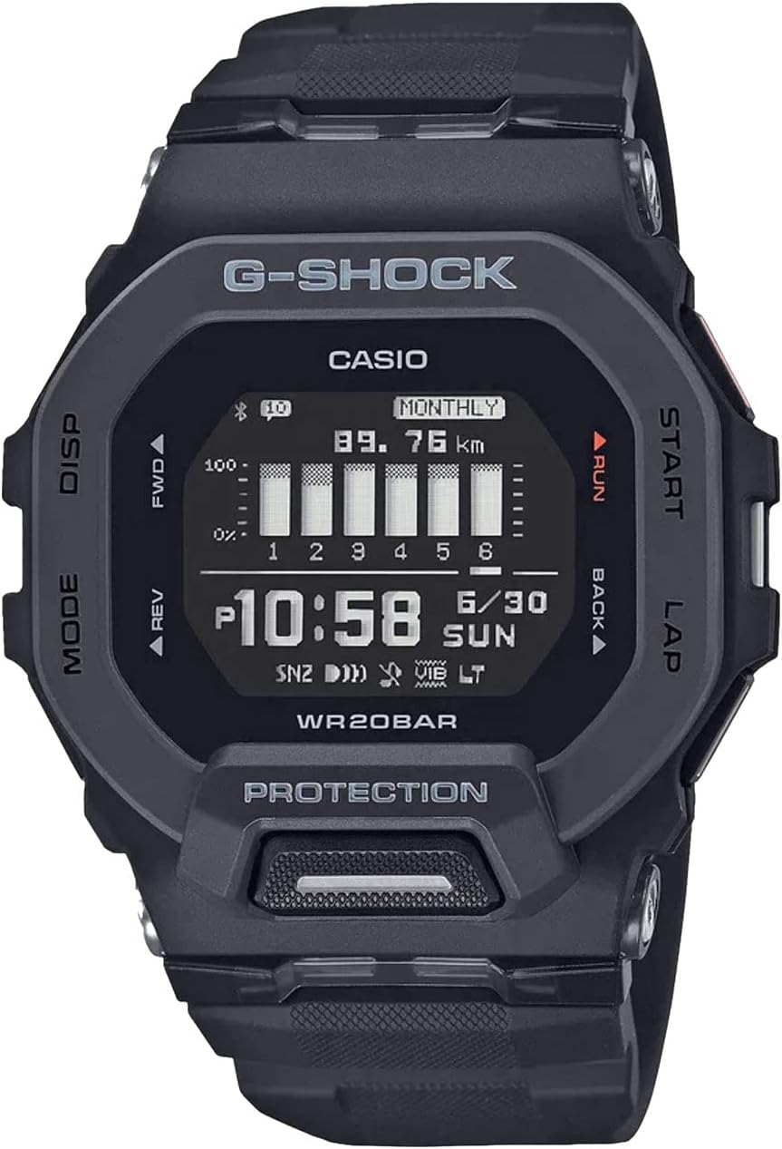 HOTG-Shock Men's GBD200 Square Case Watch Black