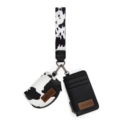 HOTWrangler Keychain Wristlet Wallets for Women Western Dual Pouch Wristlet Credit Card Holder Wallet
