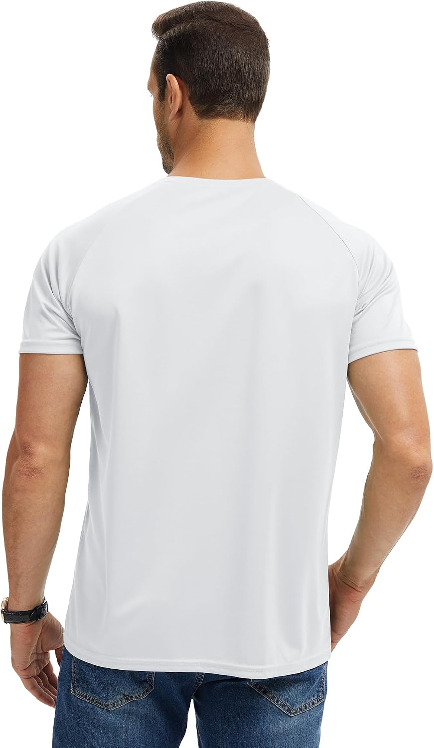 HOTHovSiyla 5 Pack Men's Henley Shirt Basic T Shirt, Moisture Wicking Breathable Button Down Short Sleeve