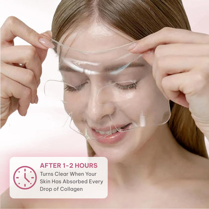 HOTQuasi Bio-Collagen Face Mask Overnight – Hydrating Korean Sheet Mask – Niacinamide & Low Molecular Collagen – Firming & Smoothing Skincare for All Skin Types – 4 Masks