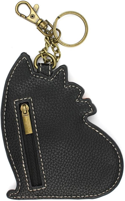 HOTCHALA Cat Collection Women's Decorative Key Fob/Coin Purse Accessory - Black Cat
