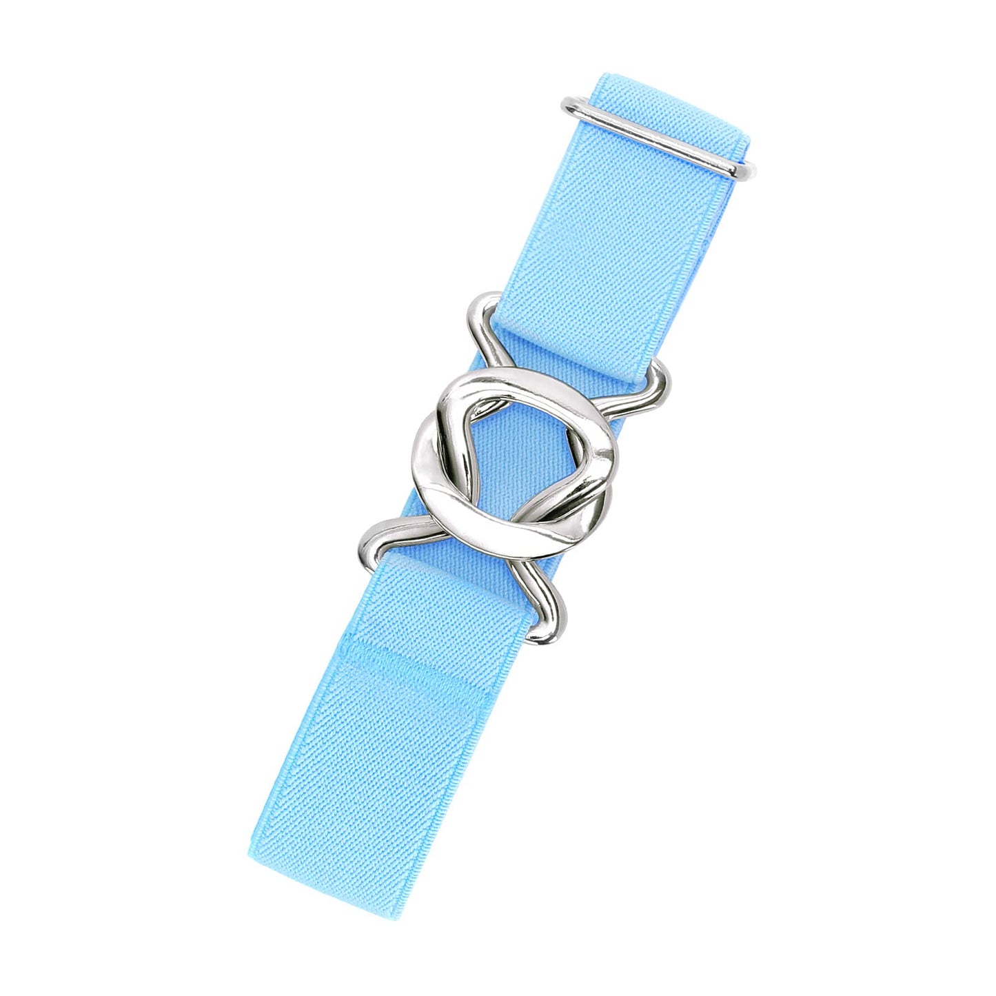 HOTJASGOOD Women No Show Stretch Belt Adjustable Elastic Web Belt with Flat Buckle for Jeans Pants Casual Belts