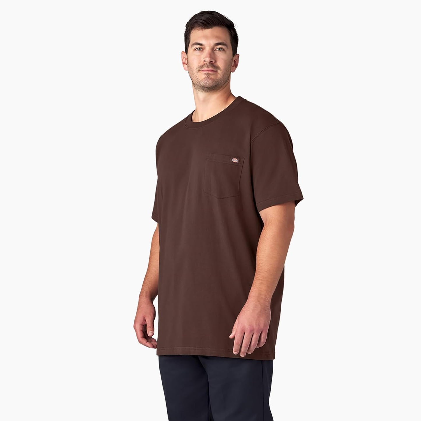 HOTDickies Men's Heavyweight Heathered Short Sleeve Pocket T-Shirt