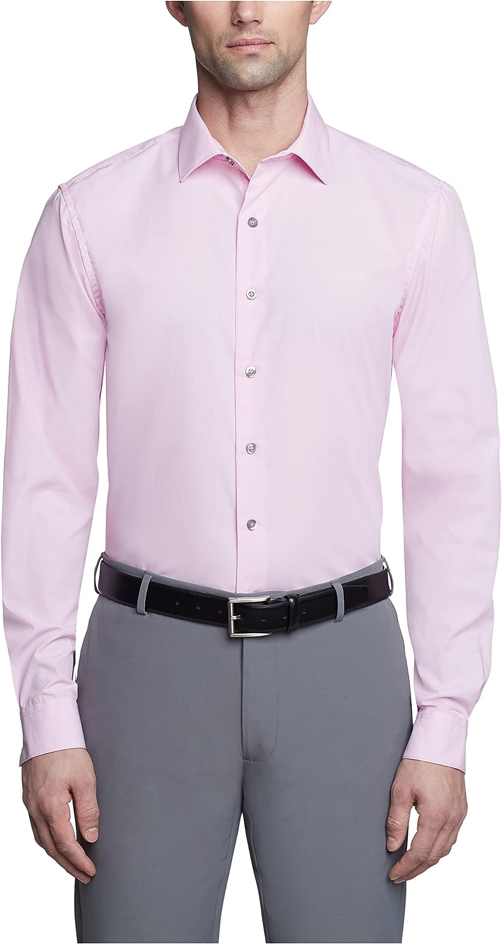 HOTKenneth Cole Unlisted Men's Slim Fit Solid Dress Shirt - Amazon Exclusive