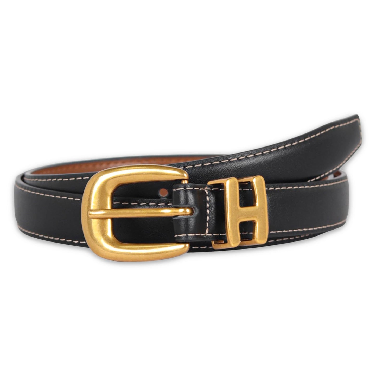 HOTAurolran Women's Leather Belt with Buckle - Ideal for Dresses, Jeans, and Coats