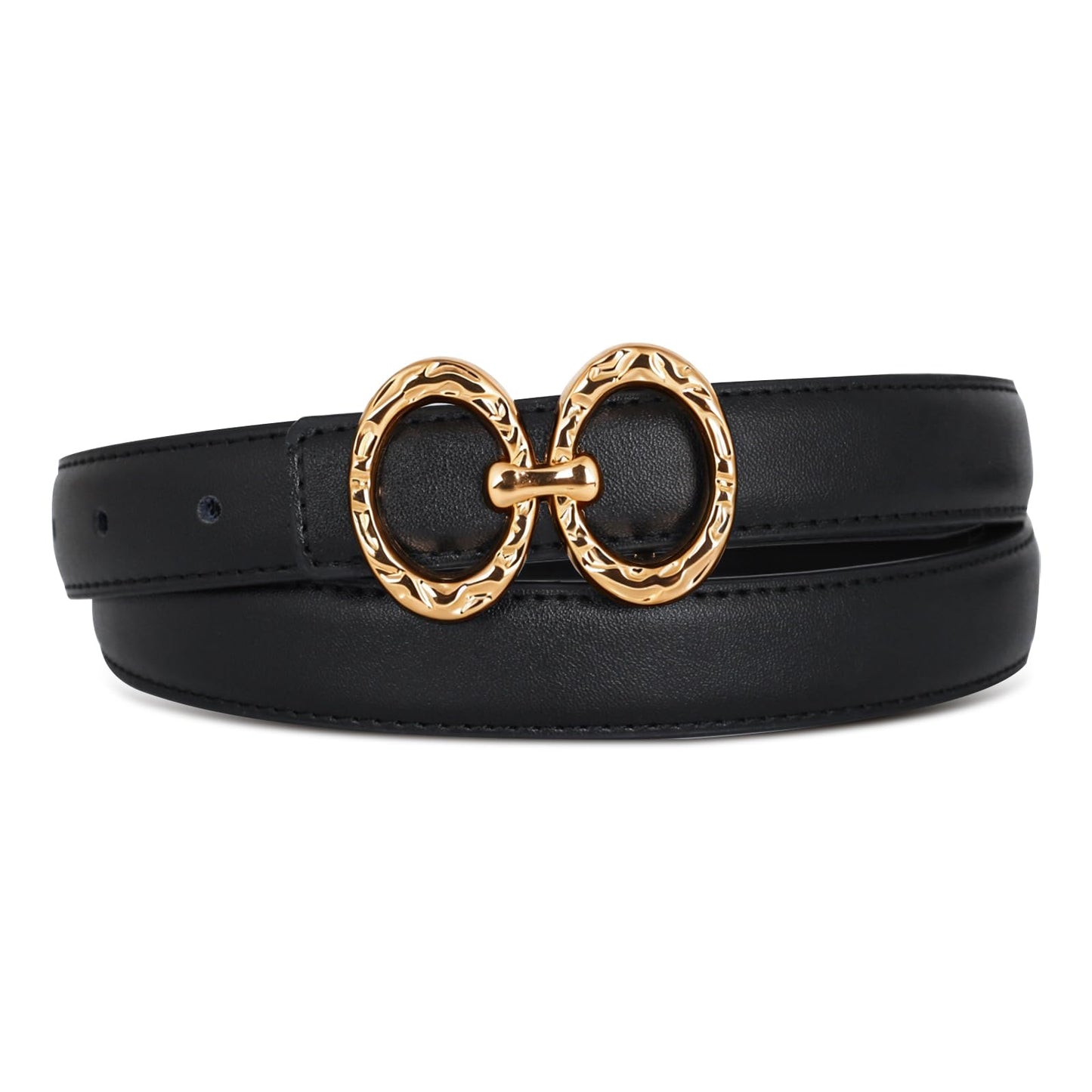 HOTAurolran Women's Leather Belt with Buckle - Ideal for Dresses, Jeans, and Coats