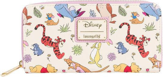 HOTLoungefly Disney Winnie the Pooh Eeyore Friends Zip Clutch Wallet Faux-Leather
