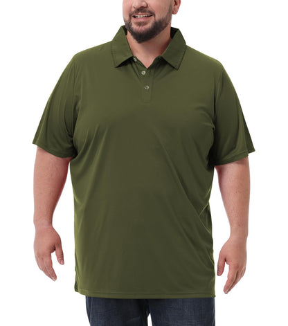 HOTIdtswch Men's Big and Tall Polo Shirts UPF 50+ Casual Work Quick Dry Short Sleeve Collared Golf Shirt（XL-8XL）