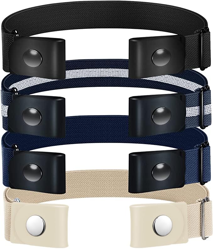 HOTTOURZOO Belts for Women/Men Buckle Free Elastic Belt Invisible No Buckle Stretch Waist Belt For Jean Pants,Dresses,No Bulge