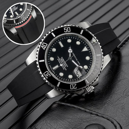 HOT20mm Watch Band for Rolex Rubber Strap 20mm for Men & Women Watches-Replacement Curved Lug End Watch Strap Colors:Black, Blue,Green 20mm 21mm 22mm