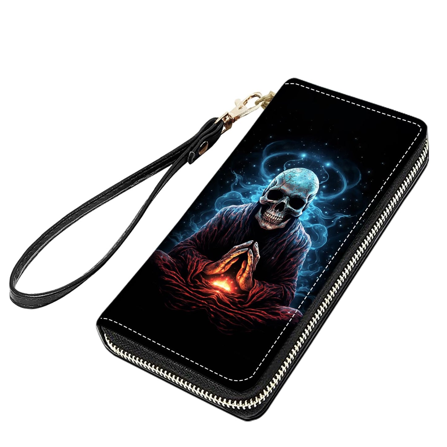 HOTCute Sloth Print Women Large Capacity PU Leather Zip Around Wallet, Multifunctional Clutch Purse for Cash/Card/Coin/Smart Phone