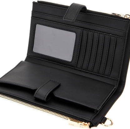 HOTLaurel II Double Zip Organizer Wallet