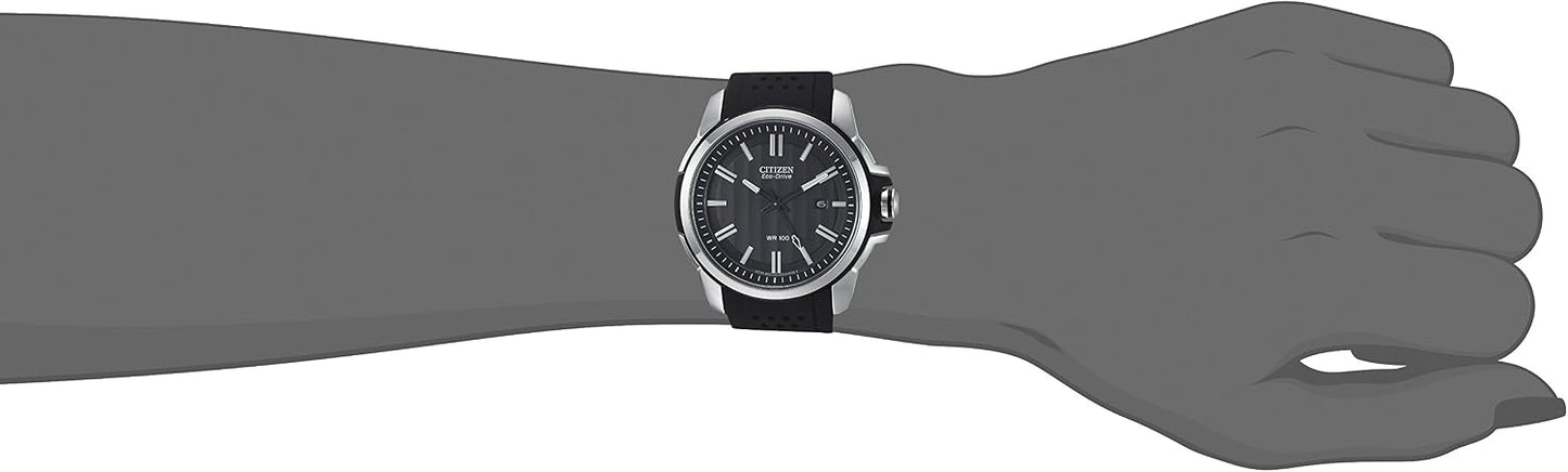 HOTCitizen Eco-Drive Weekender Mens Watch, Stainless Steel with Polyurethane Strap