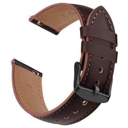 HOTVancle Quick Release Genuine Leather Watch Band 20mm 22mm Watch Strap, Top Grain Leather Watch bands for Men Women