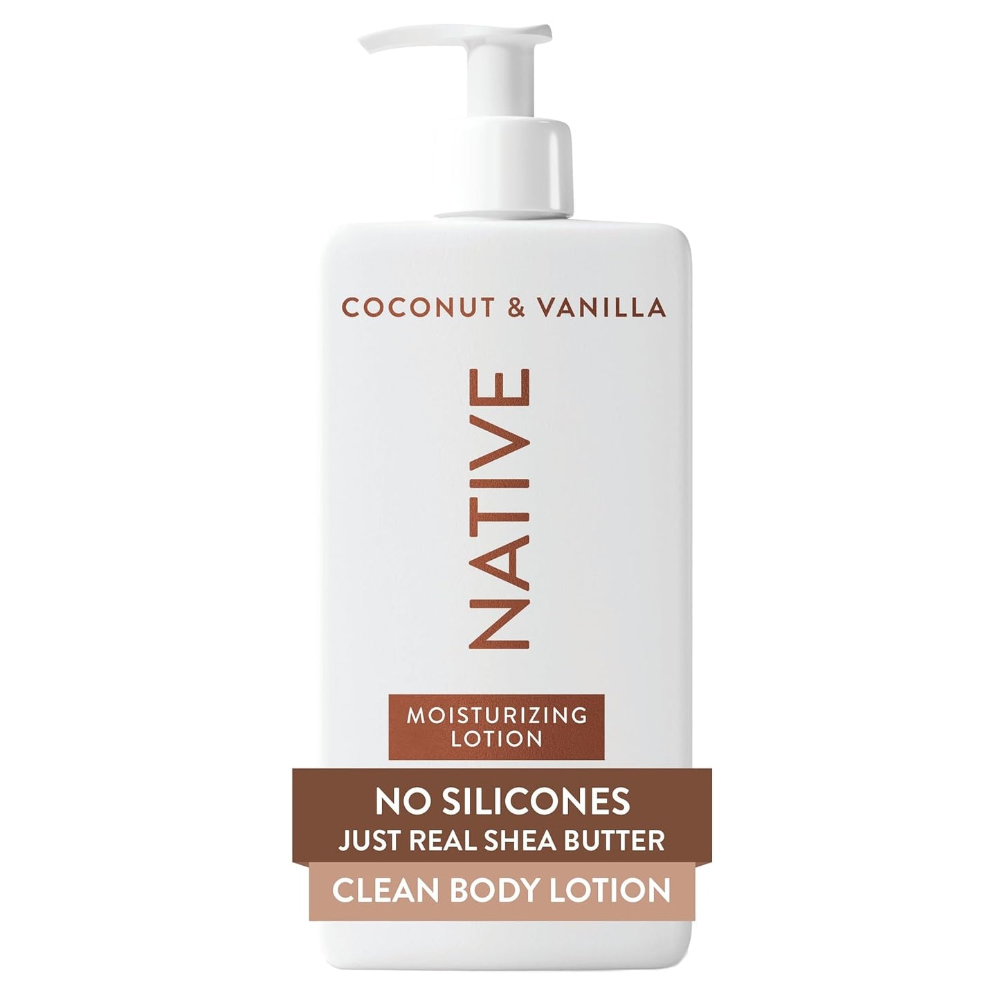 HOTNative Body Lotion, Coconut & Vanilla, 48-Hour Hydration for Dry & Sensitive Skin, Made with Plant-Based Moisturizers like Shea Butter, Silicone & Paraben Free, 16.5 fl oz