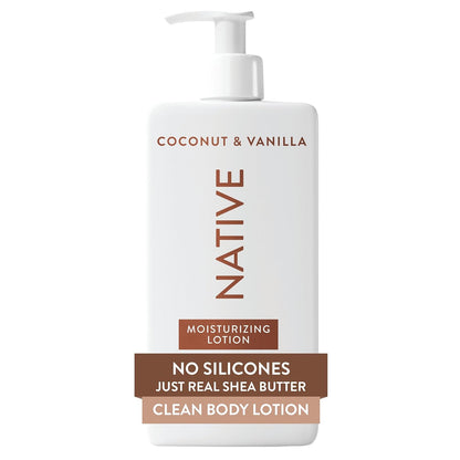 HOTNative Body Lotion, Coconut & Vanilla, 48-Hour Hydration for Dry & Sensitive Skin, Made with Plant-Based Moisturizers like Shea Butter, Silicone & Paraben Free, 16.5 fl oz