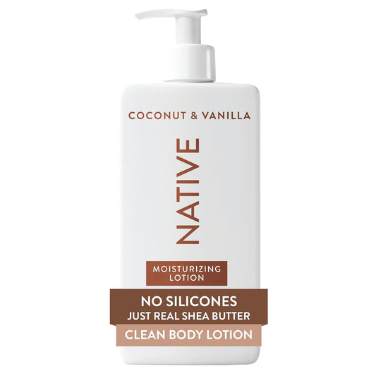 HOTNative Body Lotion, Coconut & Vanilla, 48-Hour Hydration for Dry & Sensitive Skin, Made with Plant-Based Moisturizers like Shea Butter, Silicone & Paraben Free, 16.5 fl oz