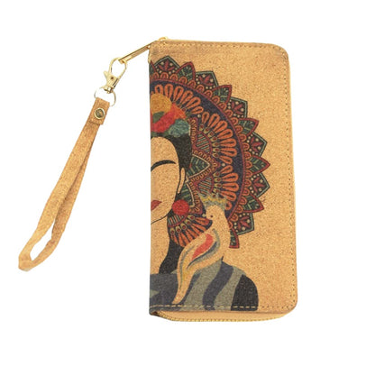 HOTFrida Kahlo Cork Vegan Wristlet Wallet Mexican Art Design