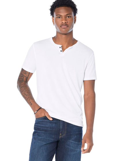 HOTLucky Brand Men's Venice Burnout Notch Neck Tee Shirt