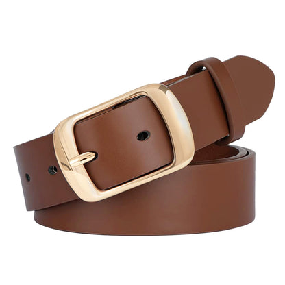 HOTSUOSDEY Women Belts For Jeans Dresses Pants Ladies Leather Waist Belt with Elegant Buckle, Width 1.3"