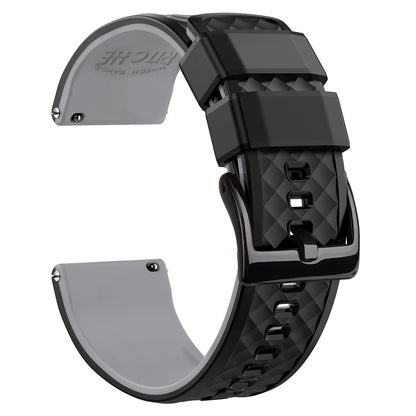 HOTRitche Christmas Gift Silicone Watch Bands 18mm 20mm 22mm 24mm Quick Release Rubber Watch Bands for Men, White Elephant Gifts, Stocking Stuffers For Men