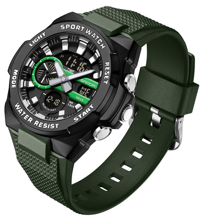HOTFANMIS Mens Military Multifunction Digital LED Watch Electronic Waterproof Alarm Quartz Sports Watch