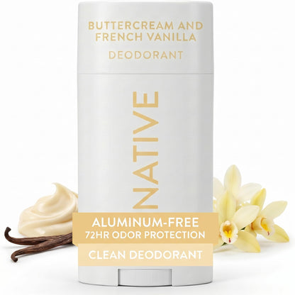 HOTNative Deodorant Contains Naturally Derived Ingredients, 72 Hour Odor Control, Deodorant for Women and Men, Aluminum Free, Coconut & Vanilla 2.65oz