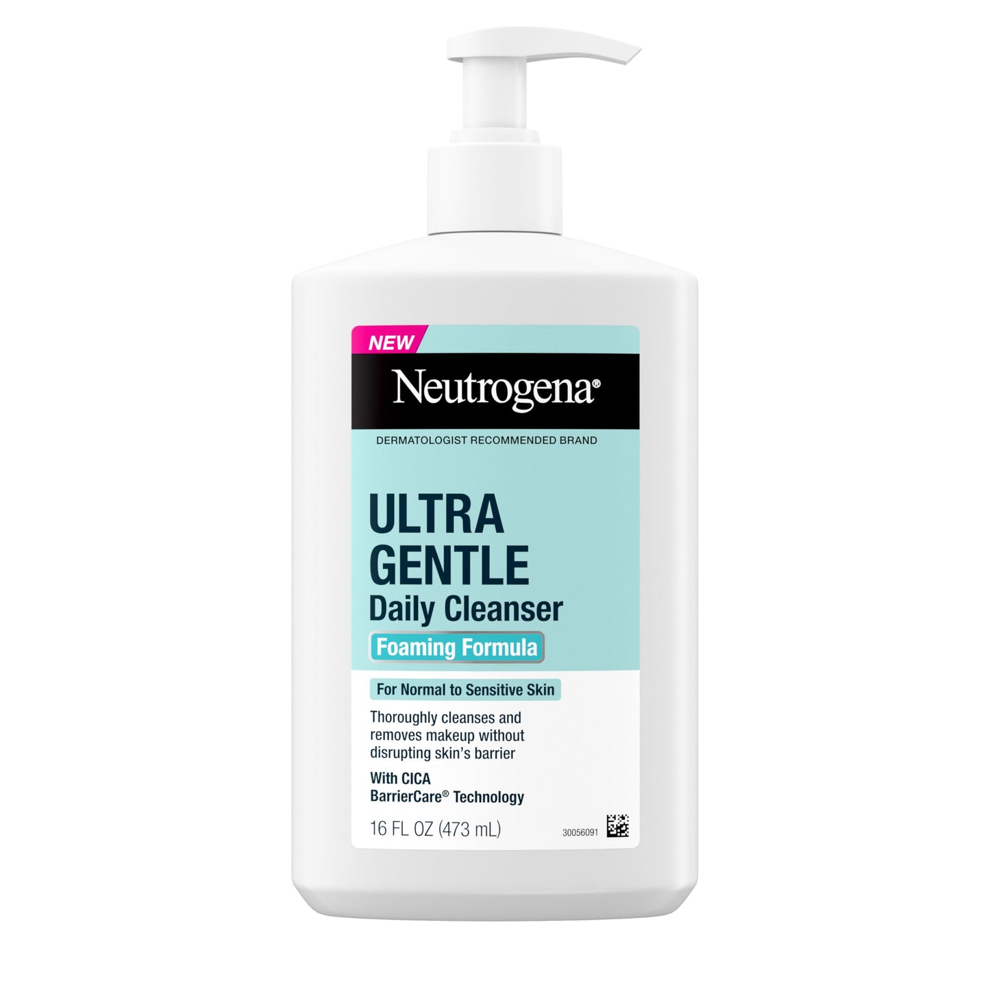 HOTNeutrogena Ultra Gentle Foaming Facial Cleanser, Fragrance Free Hydrating Face Wash for Sensitive Skin, Daily Non Over Drying Makeup Remover, Hypoallergenic, Soap & Dye Free, Non-Comedogenic, 16 Fl Oz