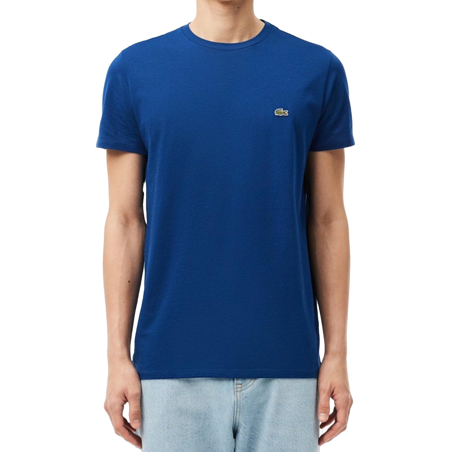 HOTLacoste Men's Short Sleeve Pima Jersey Crew Neck Tee