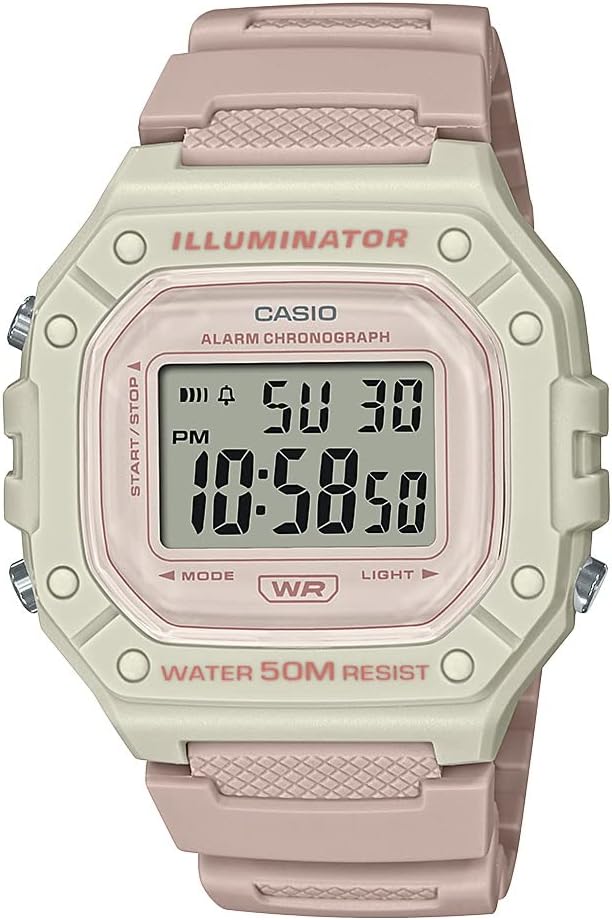 HOTCasio W218H Series | Men’s Digital Watch | 50M WR | 1/100 Second Stopwatch | 100 SEC Chronograph | LED Backlight | Countdown Timer | Daily Alarm | Hourly Time Signal | 7 Year Battery