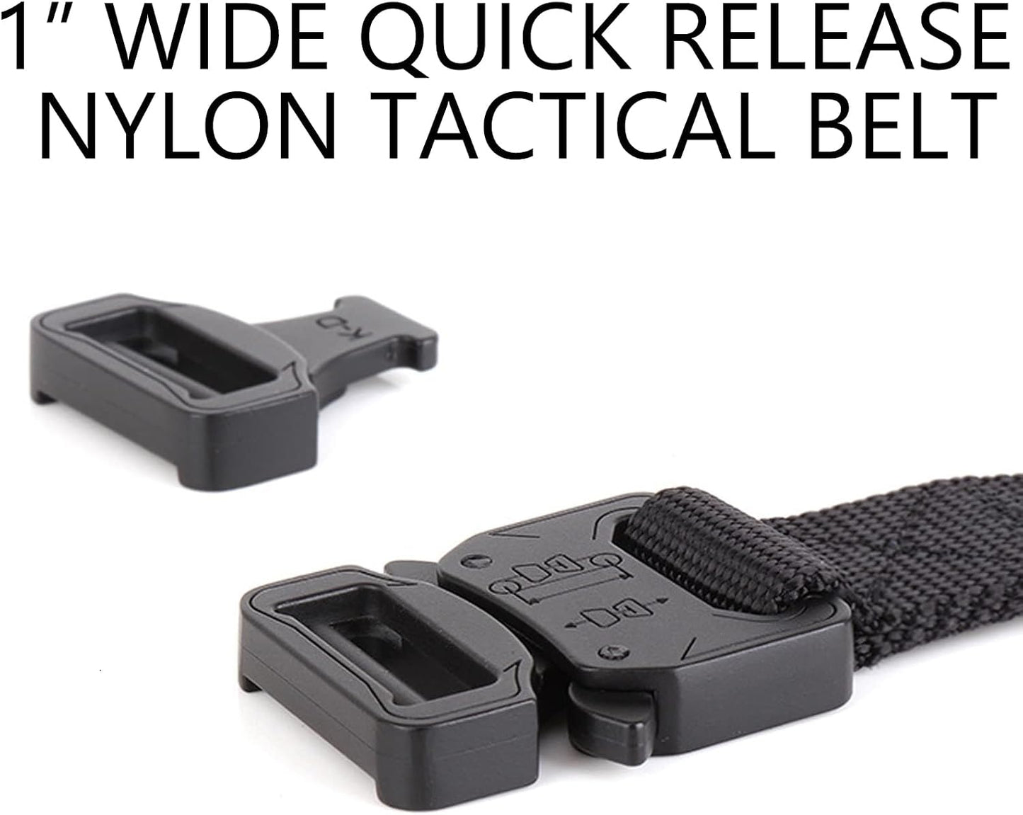 HOT1 inch Tactical Belt for Men, Military Nylon Web Work Belts, Quick Release Buckle Belts