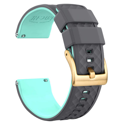 HOTRitche Christmas Gift Silicone Watch Bands 18mm 20mm 22mm 24mm Quick Release Rubber Watch Bands for Men, White Elephant Gifts, Stocking Stuffers For Men