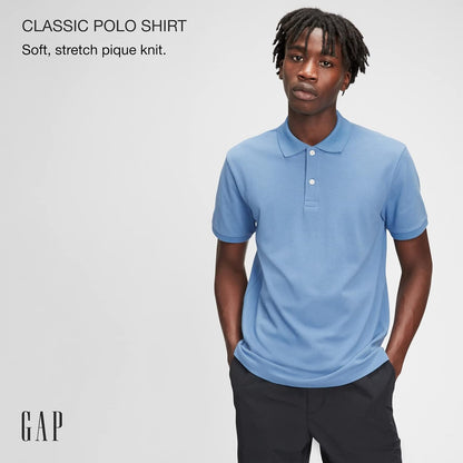 HOTGap Men's Stretch Pique Polo Shirt