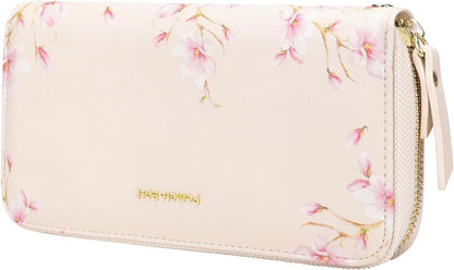 HOTPomelo Best Womens Wallet RFID Blocking Leather Multi Credit Card Large Capacity Wristlet Zip Around Long Wallets for Lady