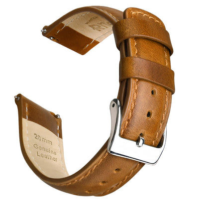 HOTRitche Christmas Gift Quick Release Leather Watch Bands Genuine Watch Straps for Men Women Top Grain Leather Watch Strap, White Elephant Gifts, Stocking Stuffers for Men, Father's Day gifts
