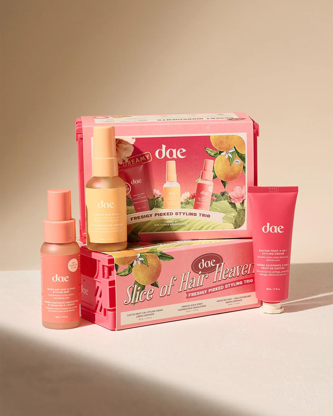 HOTDAE Cactus Fruit 3-In-1 Styling Cream - Smooth Styles, Prep Shiny Blowouts, Defines Curls (5 oz.)