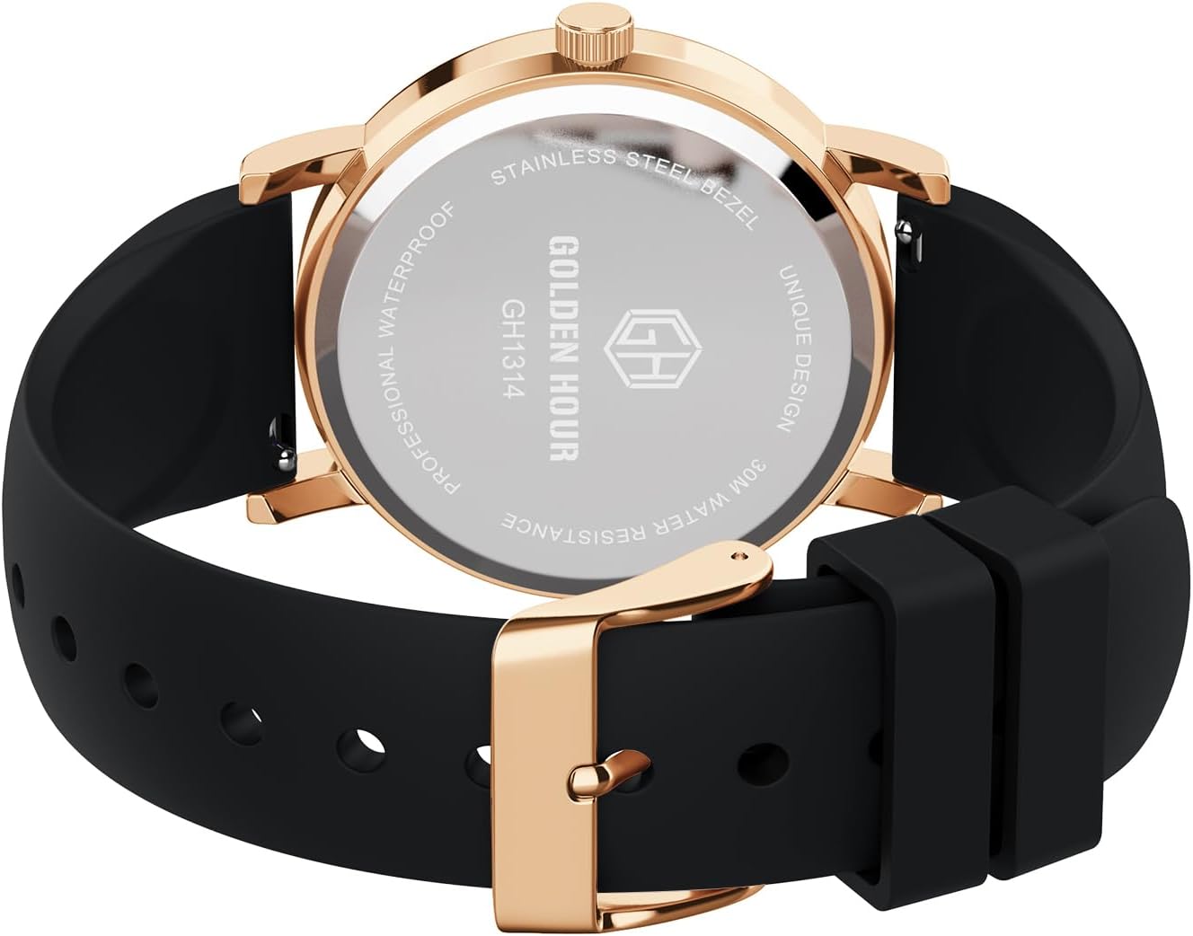 HOTGOLDEN HOUR Waterproof Nurse Watch for Medical Professionals, Students Women Men - Military Time Luminouse Easy Read Dial, 24 Hour with Second Hand, Colorful Silicone Band