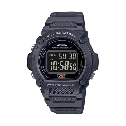 HOTCasio W219H Series | Men’s Digital Watch | 50M WR | LED Illuminator | 100 SEC Chronograph | 1/100 SEC Stopwatch | Daily Alarm | Hourly Time Signal | Auto Calendar | 7 Year Battery