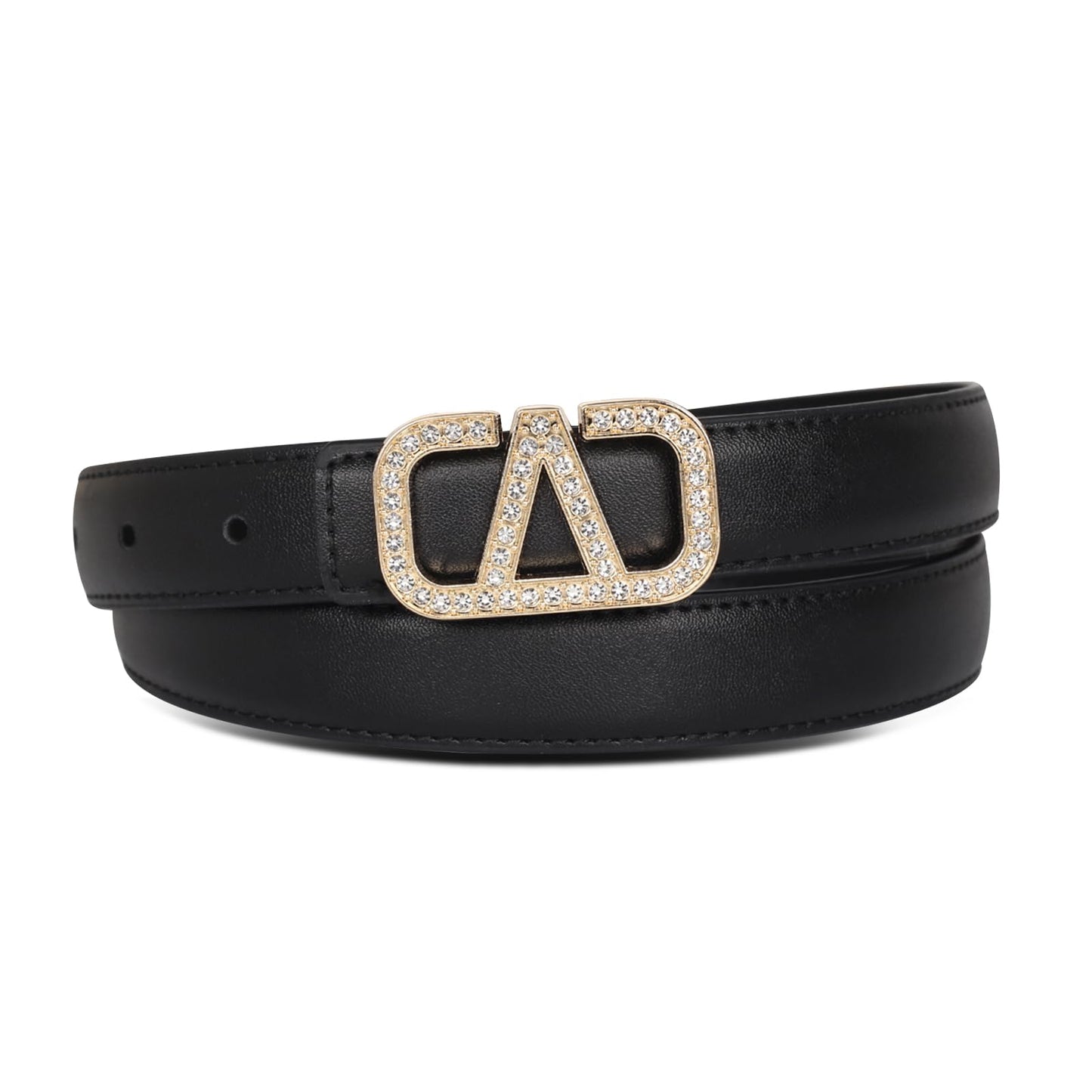 HOTRelang Women's Belts with Gold Buckle, Fashion Waist Band, Elegant Ladies' Belt, Gift for Women