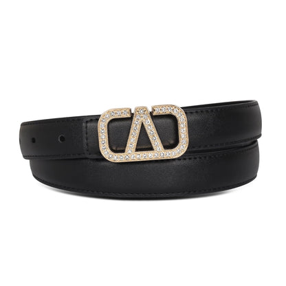 HOTRelang Women's Belts with Gold Buckle, Fashion Waist Band, Elegant Ladies' Belt, Gift for Women
