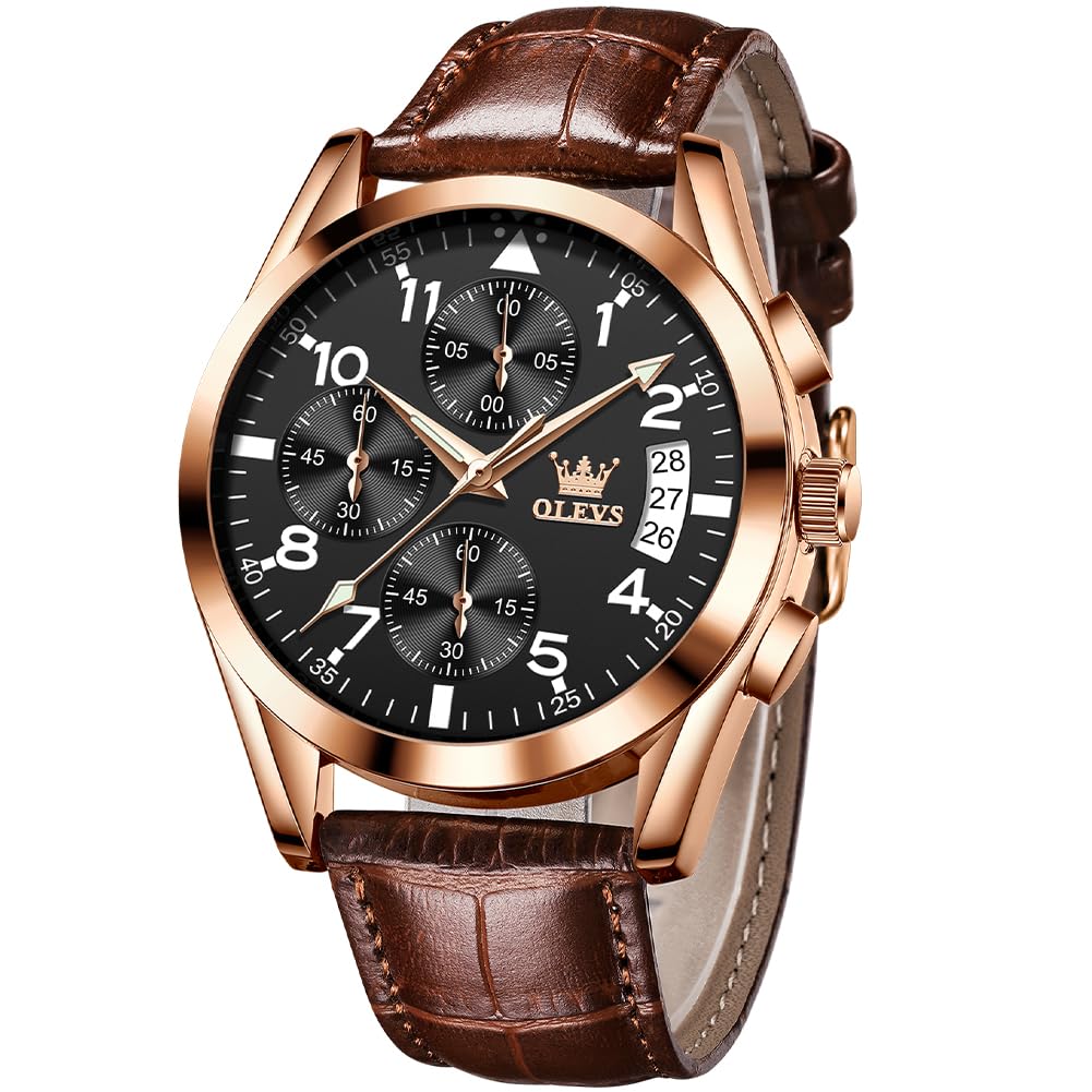 HOTOLEVS Mens Watches Stylish Chronograph Waterproof Luminous Silicon Strap Multifunction Watches for Men Business Men Wrist Watch