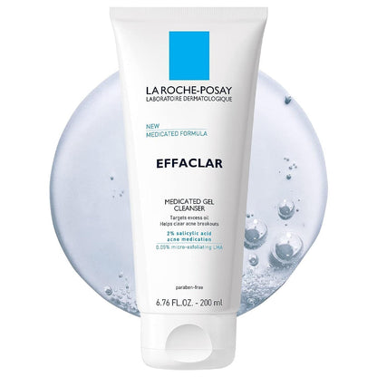 HOTLa Roche-Posay Effaclar Medicated Gel Cleanser, 2% Salicylic Acid Cleanser + LHA + Glycerin, Foaming Acne Face Wash, Helps Clear & Prevent Acne Breakouts, Oil Free, Targets Excess Oil