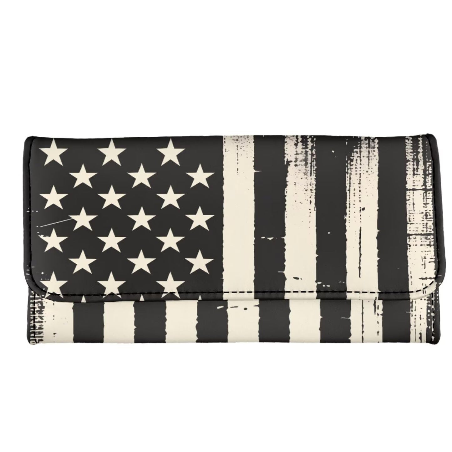HOTNovelty Jeans Print Womens Wallets Leather Clutch, Vintage Denim Block Patch Design Long Wallet for Women Blue Credit Card Holder with Coin Purse ID Window