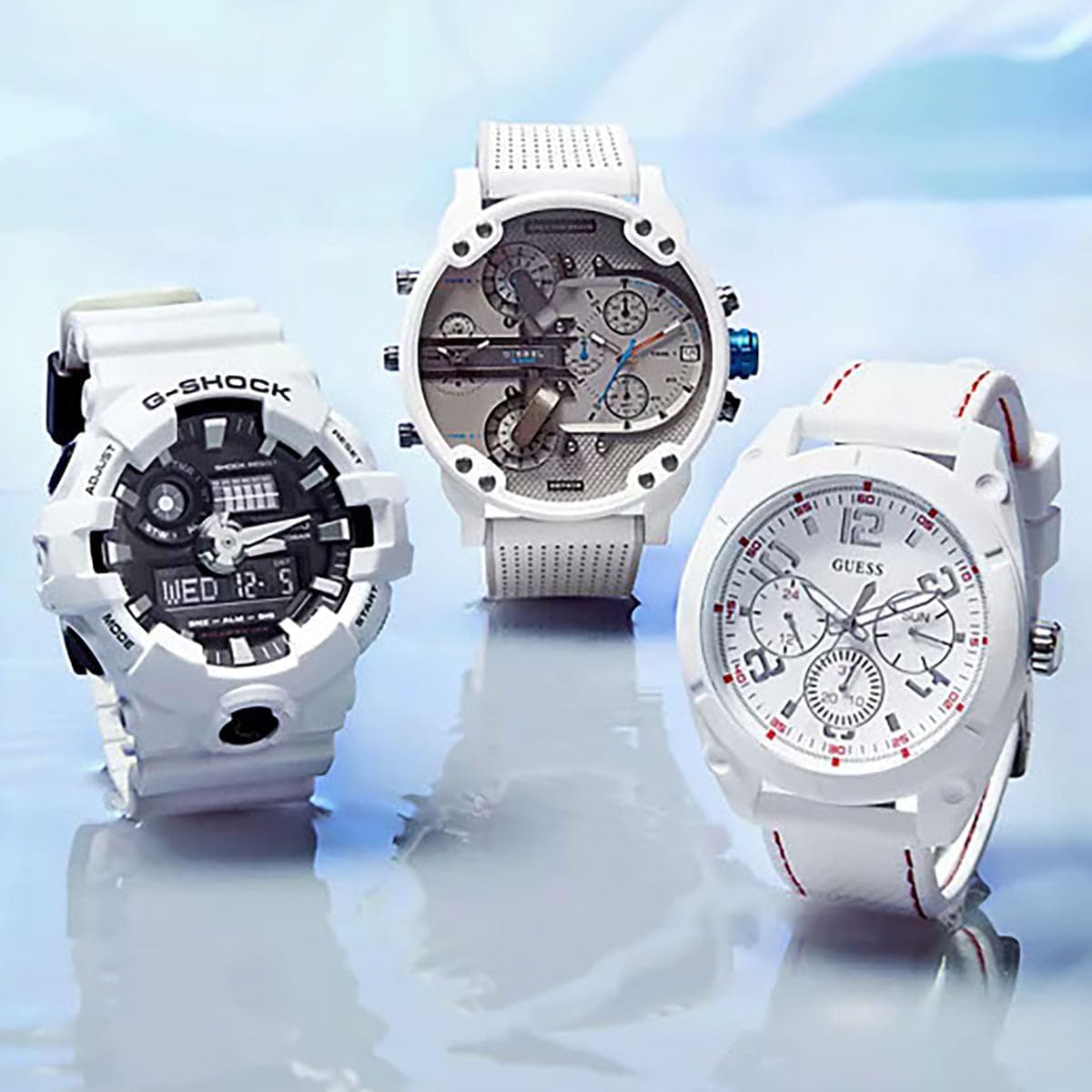 HOTCasio Men's 'G Shock' Quartz Resin Casual Watch, Color:White (Model: GA-700-7ACR)
