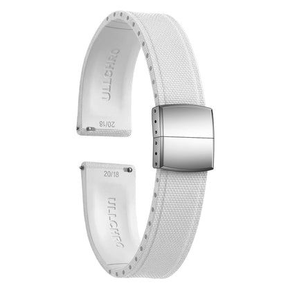 HOTFKM Rubber Watch Strap 20mm, Quick Release Watch Band 22mm for Men Women, Waterproof Soft Premium Fluororubber Cut to Size 18mm 19mm 21mm 23mm 24mm Deployment Clasp