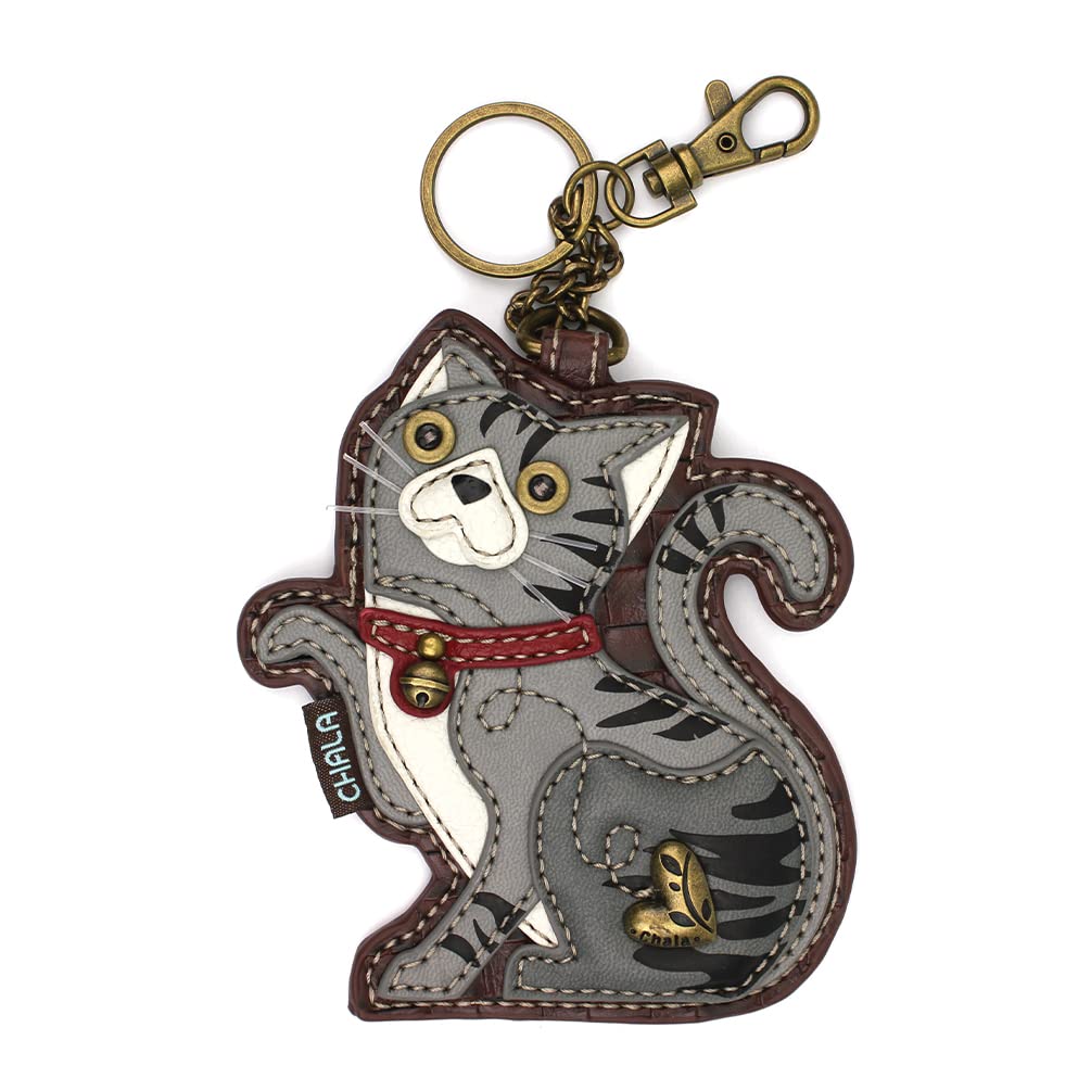 HOTCHALA Cat Collection Women's Decorative Key Fob/Coin Purse Accessory - Black Cat
