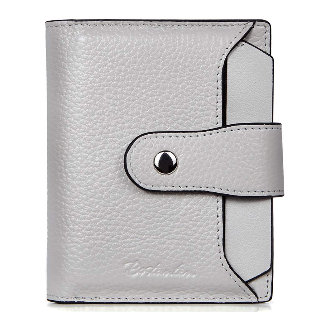 HOTBOSTANTEN Women Leather Wallet RFID Blocking Bifold Zipper Pocket Wallet Card Case Purse with ID Window