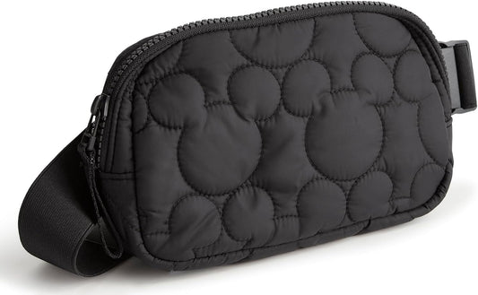 HOTVera Bradley Women's Disney Featherweight Woodward Small Belt Bag – Quilted Crossbody Purse – Moonless Night