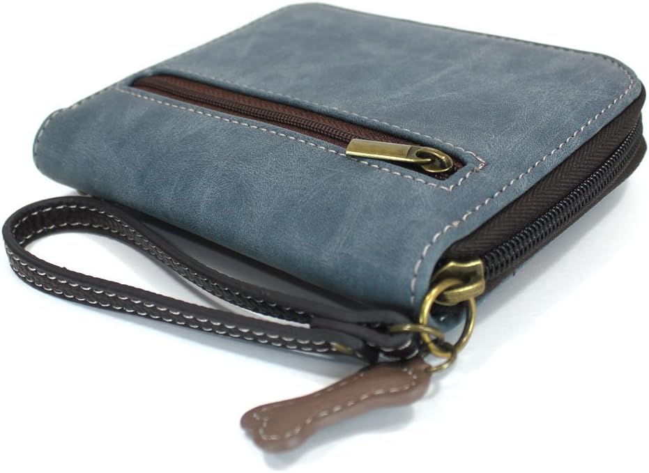 HOTCHALA Zip Around Wallet, Wristlet, 8 Credit Card Slots, Sturdy Pu Leather