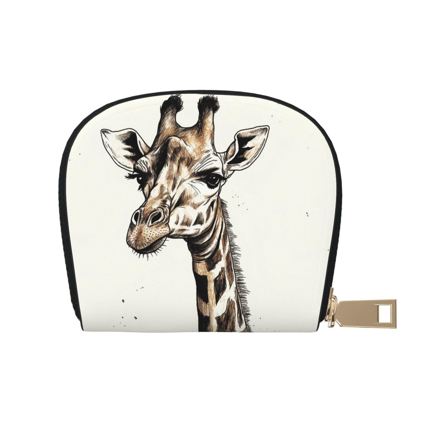 HOTLeather Credit Card Holder for Women Men Wallet Mini Coin Purse Pouch Cute Sea Animal Manatee Change Purse With Zipper Business Card Case